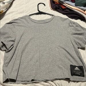 Adidas Gray Cropped T-Shirt